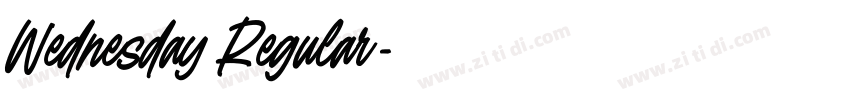 Wednesday Regular字体转换 Wednesday Regular字体转换